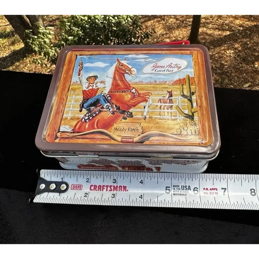Gene Autry Limited Edition 100 Comic Trading Cards Miniature Metal Lunch Box A19